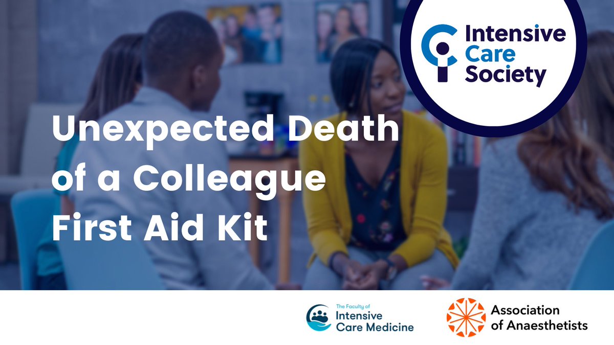 Intensive Care Society 💙 (@ics_updates) on Twitter photo Today we’re proud to launch our Unexpected Death of a Colleague First Aid Kit, developed by <a href="/DrJulie_H/">Dr Julie Highfield</a> in collaboration with <a href="/Assoc_Anaes/">Association of Anaesthetists</a> & <a href="/FICMNews/">FICMNews</a>. It’s been designed to support staff of all professions in the event of an unexpected death in the team.
bit.ly/ICSToolkit Today we’re proud to launch our Unexpected Death of a Colleague First Aid Kit, developed by <a href="/DrJulie_H/">Dr Julie Highfield</a> in collaboration with <a href="/Assoc_Anaes/">Association of Anaesthetists</a> & <a href="/FICMNews/">FICMNews</a>. It’s been designed to support staff of all professions in the event of an unexpected death in the team.
bit.ly/ICSToolkit