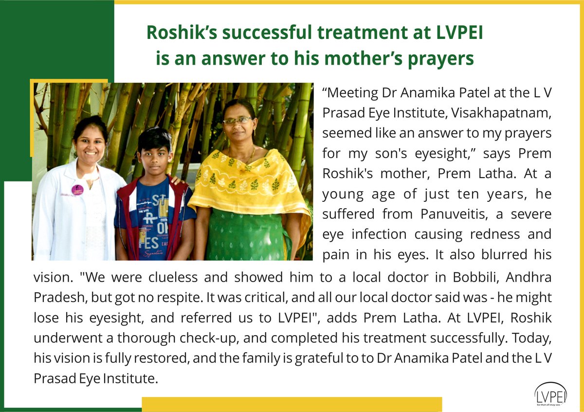 lvprasadeye's tweet photo. 🌸 #HappyPatient #PatientFirst #SoThatAllMaySee #PatientTestimony #LVPEI https://t.co/iPbMndpGyV