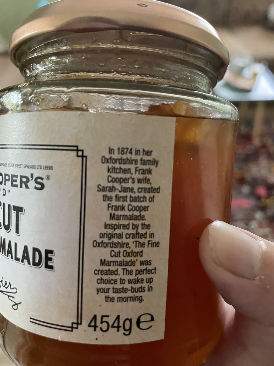 Wow, Franck Cooper must have done quite a lot of work to get his name on the marmelade. Oh wait…