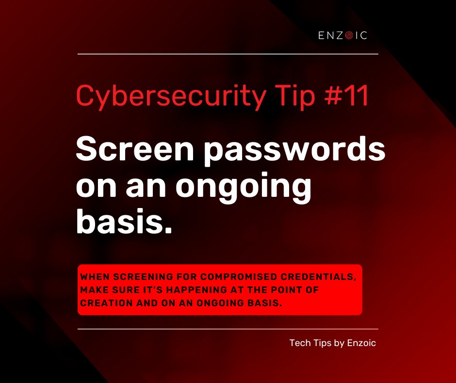 EnzoicSecurity's tweet image. Credentials can become compromised at any time. You need a service that will alert you as soon as they do - which means you need to be screening on an ongoing basis: zcu.io/Op2O   #Cybersecurity #compromisedcredentials