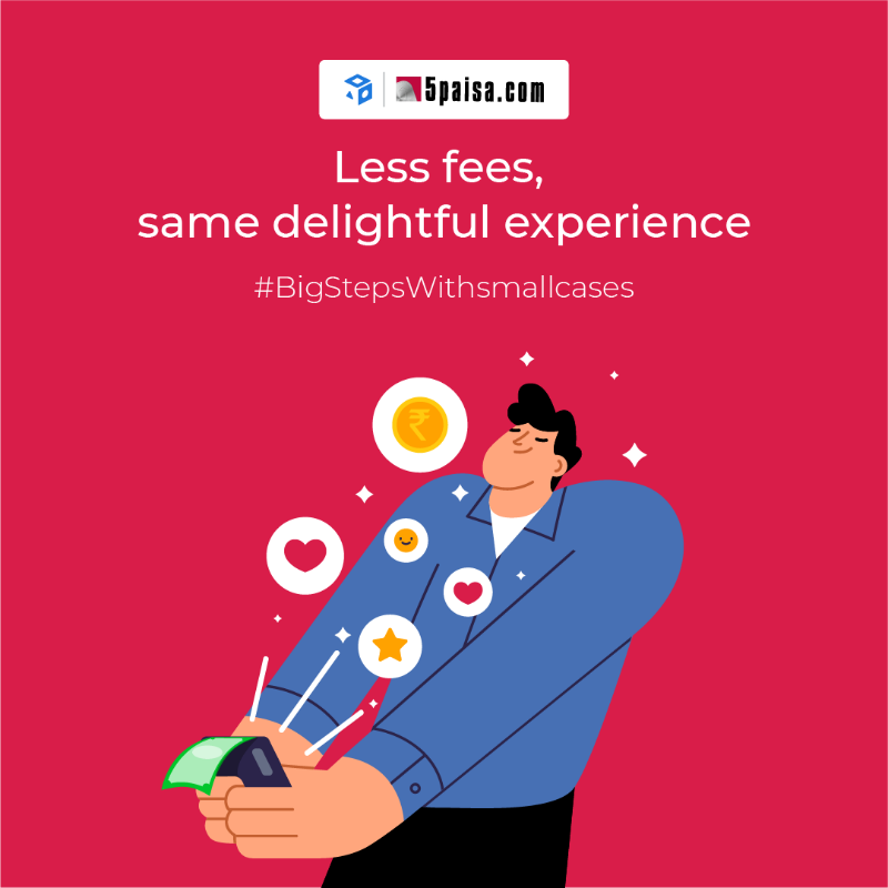 5paisa's tweet photo. Less fees, same delightful experience 🤩
That’s right, we are thrilled to announce that smallcases on 5paisa are more affordable than ever before. Swipe 👈 and check out the updated fee structure for @smallcaseHQ
#BigStepsWithsmallcases #Smallcases #Investments #Invest