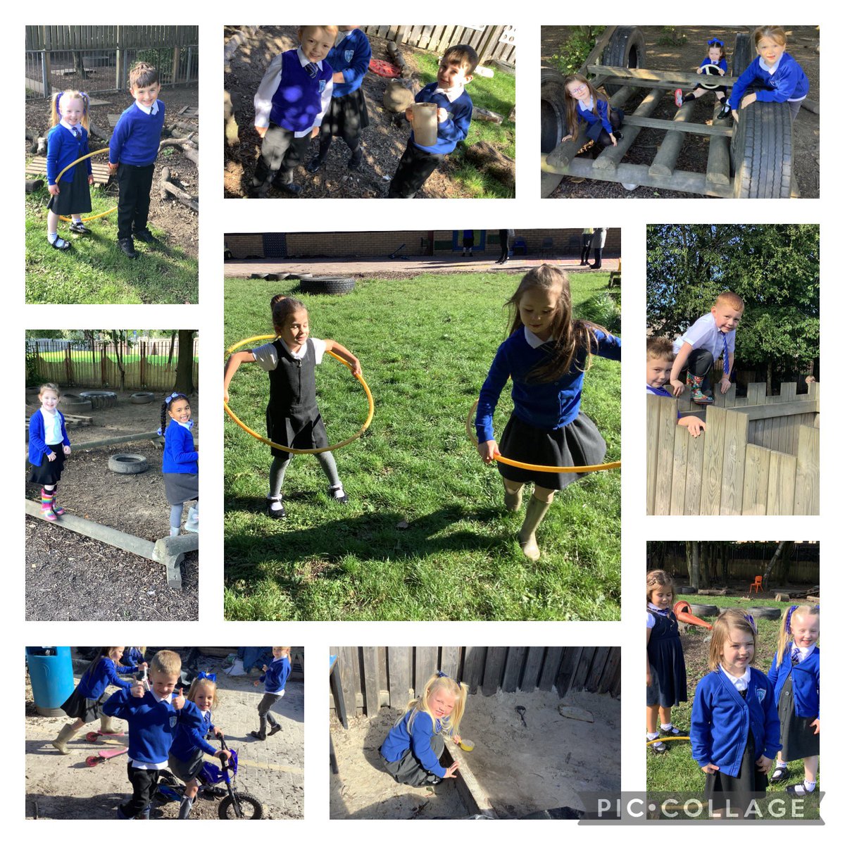 emma_ramsay5's tweet photo. Lots of rich experiences in our garden today developing imagination, balancing and gross motor skills @VictoriaPrimSch @MissCleaver @MissNForbes #PlayIsTheWay https://t.co/b2qx9erhAf