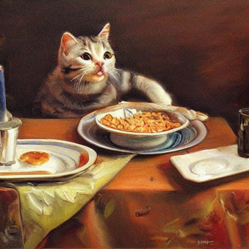 StephaneMichaux's tweet photo. @CatsOfYore I ran these few keywords through Stable Diffusion, an AI-powered text to image generator, and this came out: https://t.co/YITuGFlQHZ