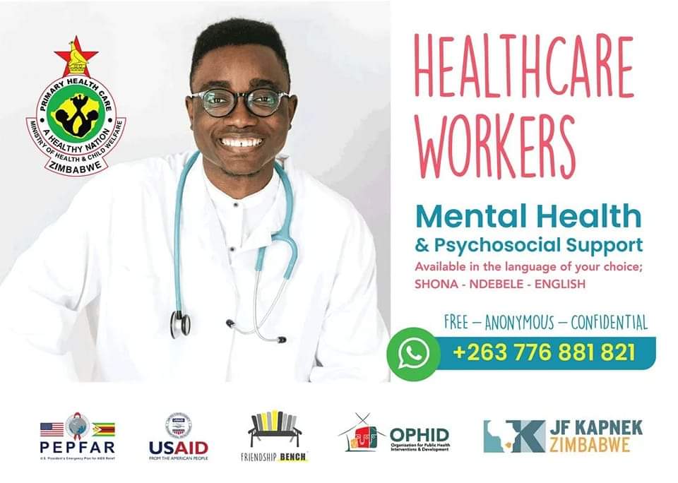 friendshipbench's tweet photo. Free mental health & psychosocial support for #HealthCareWorkers πΏπΌ
π #DeRole, your mental health matters.
π² WhatsApp +263776881821 https://t.co/8NEBDq1BPD