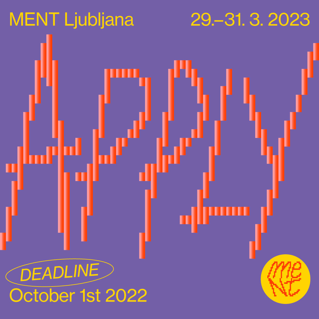 Only 2 weeks left to apply for MENT 2023!
ment.si/en/apply23

We are inviting European bands, solo performers and live acts with concert experience and audio and video material to perform at its ninth edition (29–31 March 2023). 

Applications are completely free.
