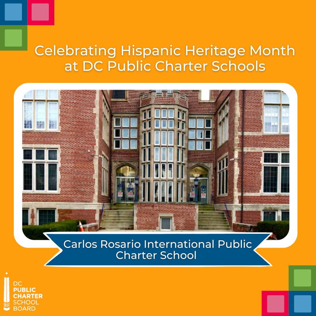 dcpcsb's tweet photo. Happy Hispanic Heritage Month!
Throughout the month we'll be celebrating and honoring Hispanic history, culture, and contributions with all of you!
We're kicking it off with a highlight of @CR_School located in Wards 1 and 5! #DCcharters https://t.co/fR6DrPpa6E
