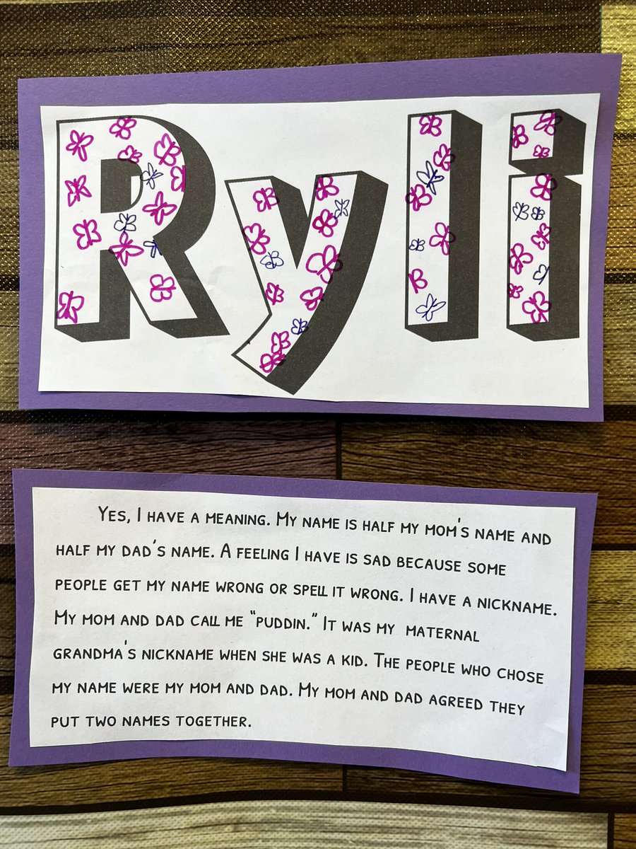 After reading Alma and How She Got Her Name @juanamartinez, That’s Not My Name! @foxville_art, and The Name Jar <a href="/YangsookChoi/">Yangsook Choi</a>, student wrote the story of their names! <a href="/JMDragons5/">John Marshall School</a> #shinebrightedison