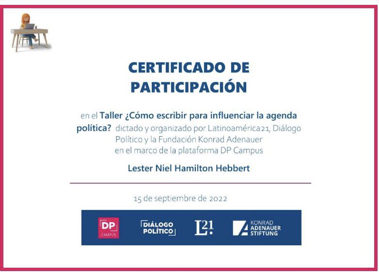 Seguimos formándonos para tener un liderazgo efectivo y generar contenidos escribiendo para las grandes audiencias. Gracia a <a href="/dplatinoamerica/">Diálogo Político</a> Por confiar y creer en mi