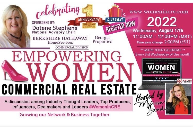 dotene's tweet photo. @bhhsGeorgia #commercial #women_in_CRE celebrated our one (1) year anniversary hosted by #rubyredmedia & #elevatemagazine. Her #leadership in the program has been incredible. Thank you @azPRninja. We love you! https://t.co/eLqdgfZMWl