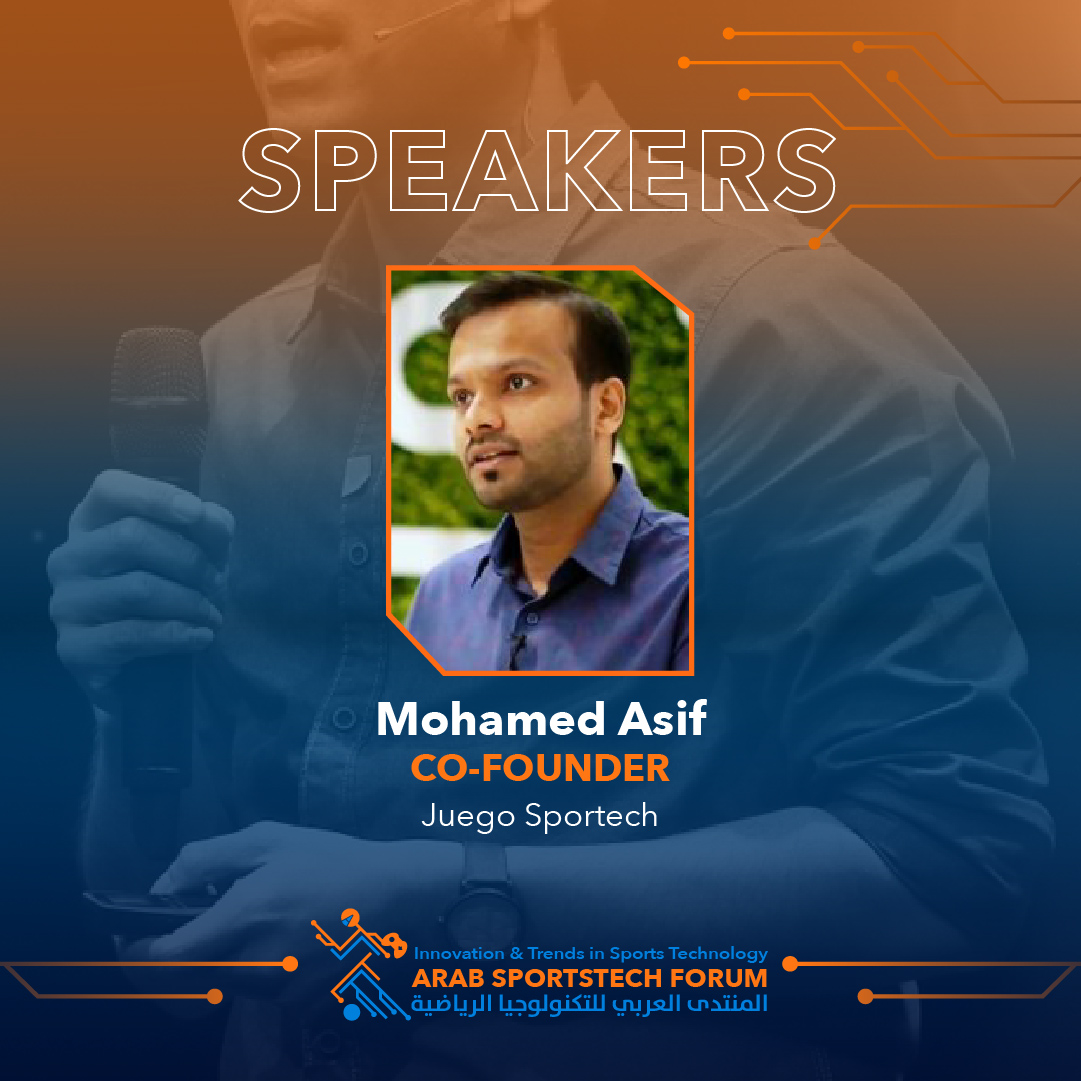 arabstf's tweet photo. Meet our #ArabSTF speaker, Mr. Mohamed Asif, Co-Founder at Juego Sportech, to discuss the latest industry trends and solutions on 29 Sep.
Don't miss the opportunity to network with the biggest names in sports tech at Sport Accelerator 2nd Floor's Main Hall.
#ArabSTF #ArabSTF2022 https://t.co/PhfRrLQBBK