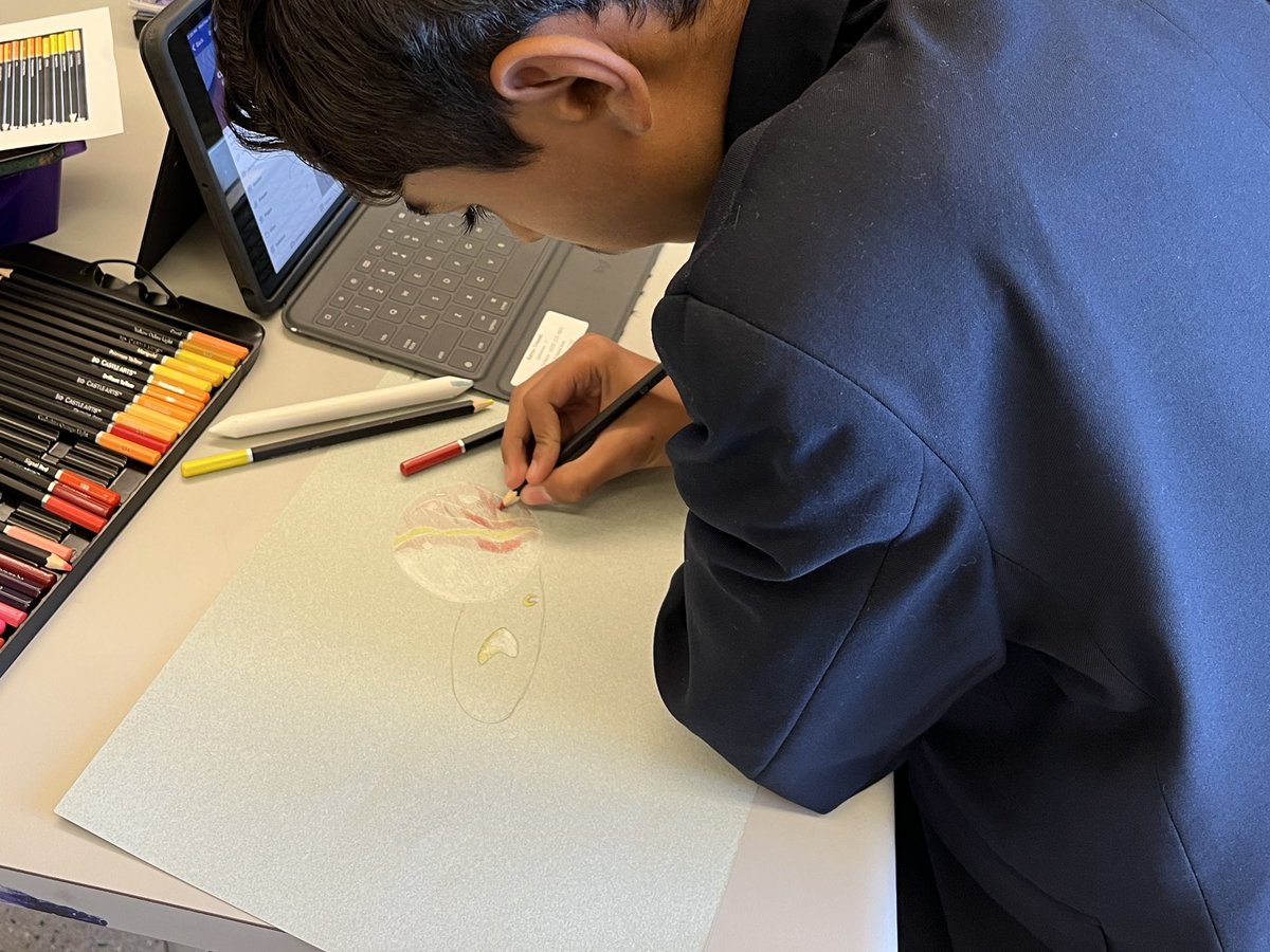 UnfinishedEd's tweet photo. My 7th &amp; 8th grade Art students have already lost their marbles!

@GilmanSchool @gilman_studio_art 
#gilmanschool #gilmanart #art #artteacher #studentart #studentartwork #middleschoolart #mdarted https://t.co/sT272VpYRV