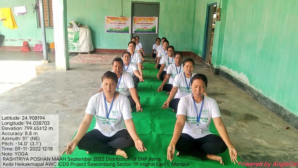 bem_hidang's tweet photo. #PoshanMaah2022
"Yoga: Relax and Be Happy"
Celebrating Rashtriya Poshan Maah September 2022 with family and  at AWCs Sector 19 ICDS Project Imphal East-I #Manipur @MinistryWCD @POSHAN_Official https://t.co/RVjHpcWSwX