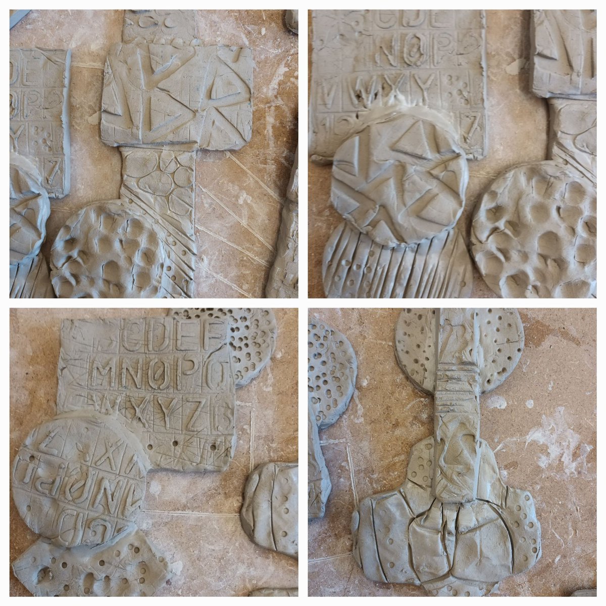 moe_rocksmoore's tweet photo. Exploring different themes this week @IsobelMair. Construction= Brutalist Architectural themes in clay. Texture = Natural fibres. Harvest = Colourful collage.☆ @EastRenEPS @Creative_Ren #weareIMS #constructiveart #artspecialisms https://t.co/1e3Zz80v6v