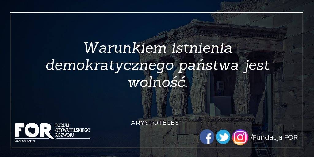 FundacjaFOR's tweet photo. 🗓 Dziś obchodzimy Międzynarodowy Dzień Demokracji. Z tej okazji prezentujemy specjalny #CytatFOR! https://t.co/VVzDcda7lw