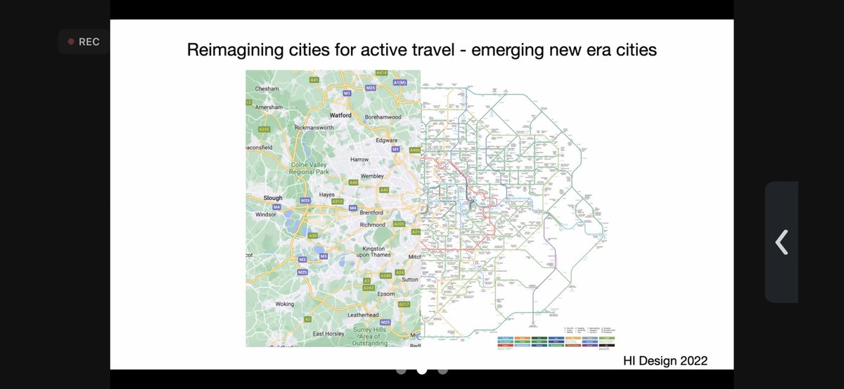 #Greengroundmap as a way of providing walking paths for those in cities while highlighting parks and open space. Great examples of schematic map design by Helen Ilus <a href="/_HIDesign/">HI Design</a> during <a href="/bcsmaps/">British Cartographic Society</a> #carto22