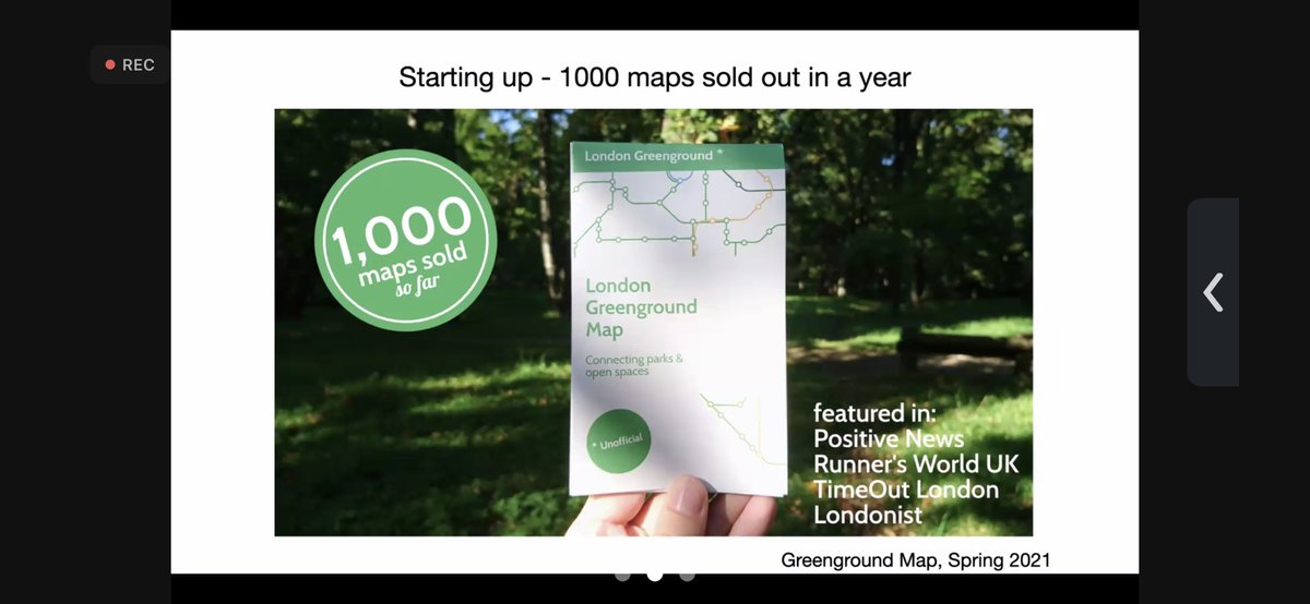 shannonhwhite's tweet photo. #Greengroundmap as a way of providing walking paths for those in cities while highlighting parks and open space. Great examples of schematic map design by Helen Ilus @_HIDesign during @bcsmaps #carto22 https://t.co/jTESirhb98