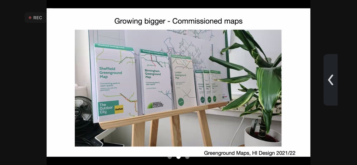 shannonhwhite's tweet photo. #Greengroundmap as a way of providing walking paths for those in cities while highlighting parks and open space. Great examples of schematic map design by Helen Ilus @_HIDesign during @bcsmaps #carto22 https://t.co/jTESirhb98