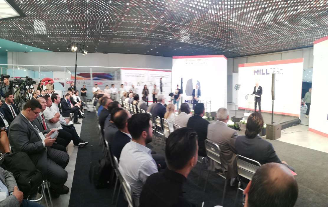 DESMÜD Chairman Zeki Demirtaşoğlu is making his opening speech at MillTech İstanbul <a href="/cnrmilltech/">Mill Tech İstanbul</a> #milltechistanbul