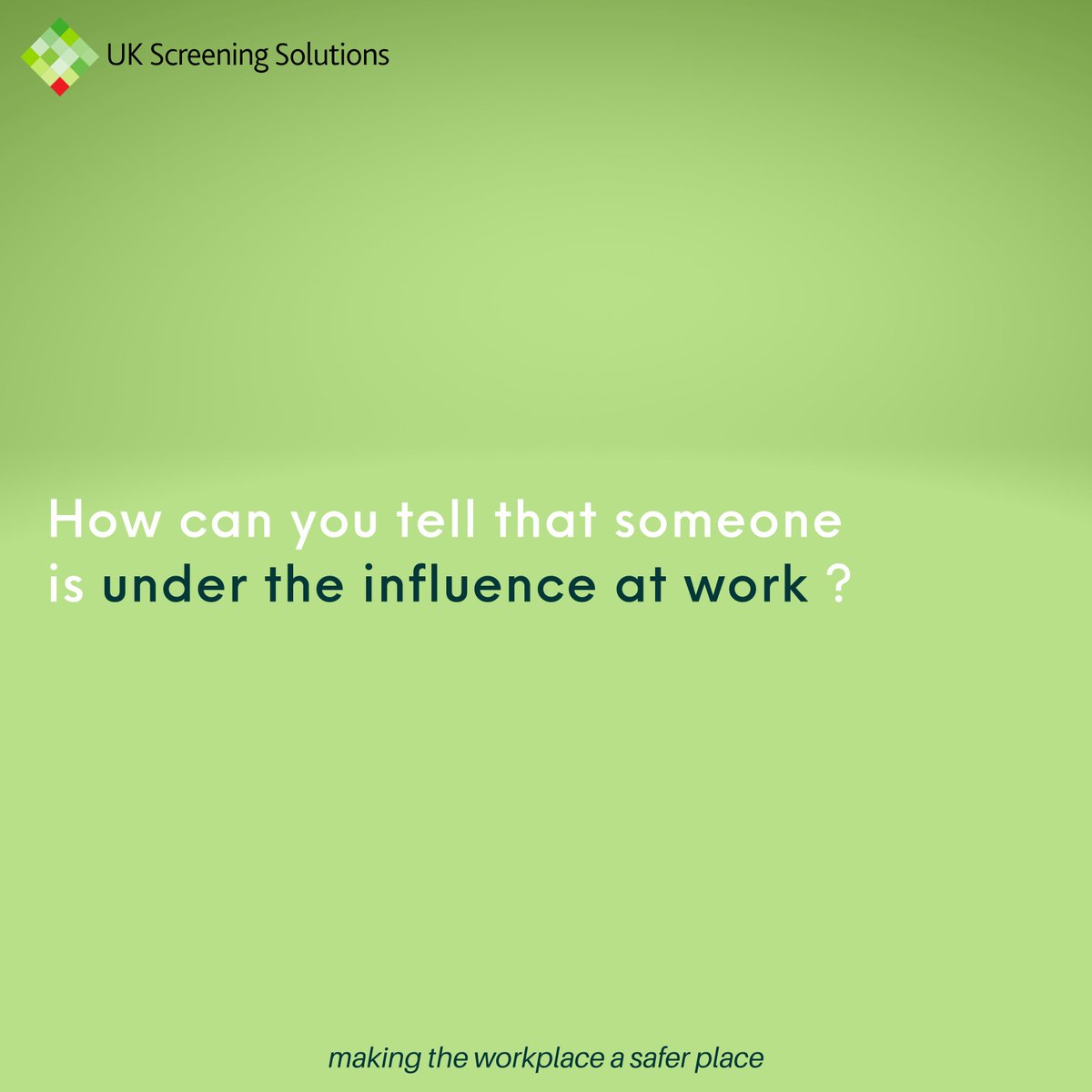 UKScreening's tweet image. It is important to look out for any common signs of substance abuse within your employees and colleagues. 

 For more information on how we can help YOU visit our website.

#occupationalhealth #screeningservices
#safety #workplacesafety #medical