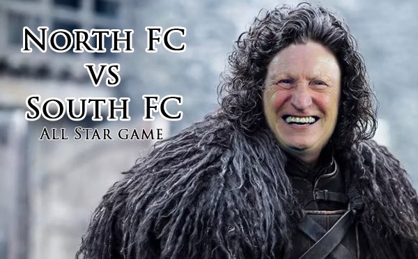 Not sure the North v South game will happen, but if the money raised is for good causes then why not?  
If it did happen though, there is only one winner! 😉 #football #GOT #HouseOfTheDragonHBO #NorthvsSouth