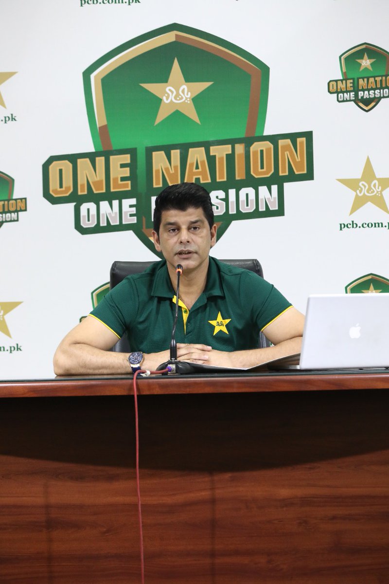 TheRealPCB's tweet photo. Chief selector Muhammad Wasim unveils Pakistan's squads for the T20I series against England and ICC Men's T20 World Cup 2022.

Watch Live ➡️ https://t.co/vqE1uaLdix https://t.co/Njal7GTki4