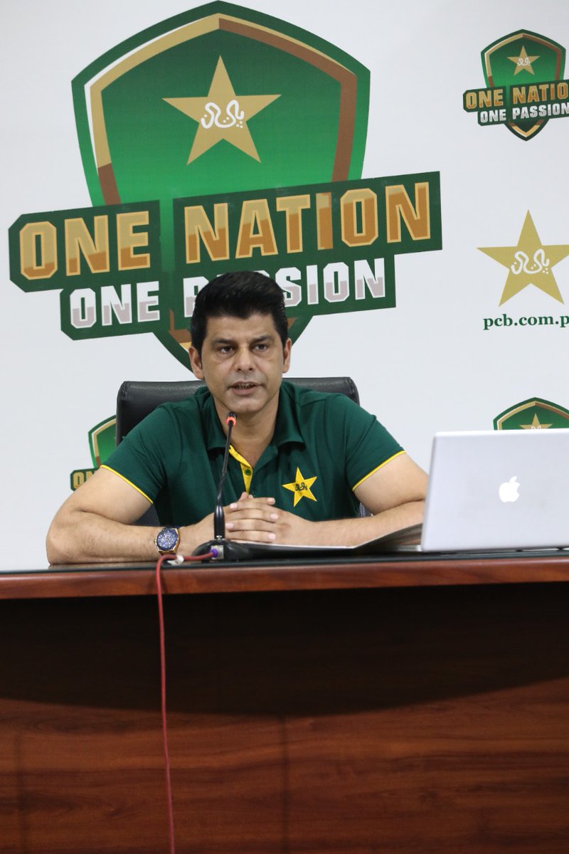 TheRealPCB's tweet photo. Chief selector Muhammad Wasim unveils Pakistan's squads for the T20I series against England and ICC Men's T20 World Cup 2022.

Watch Live ➡️ https://t.co/vqE1uaLdix https://t.co/Njal7GTki4