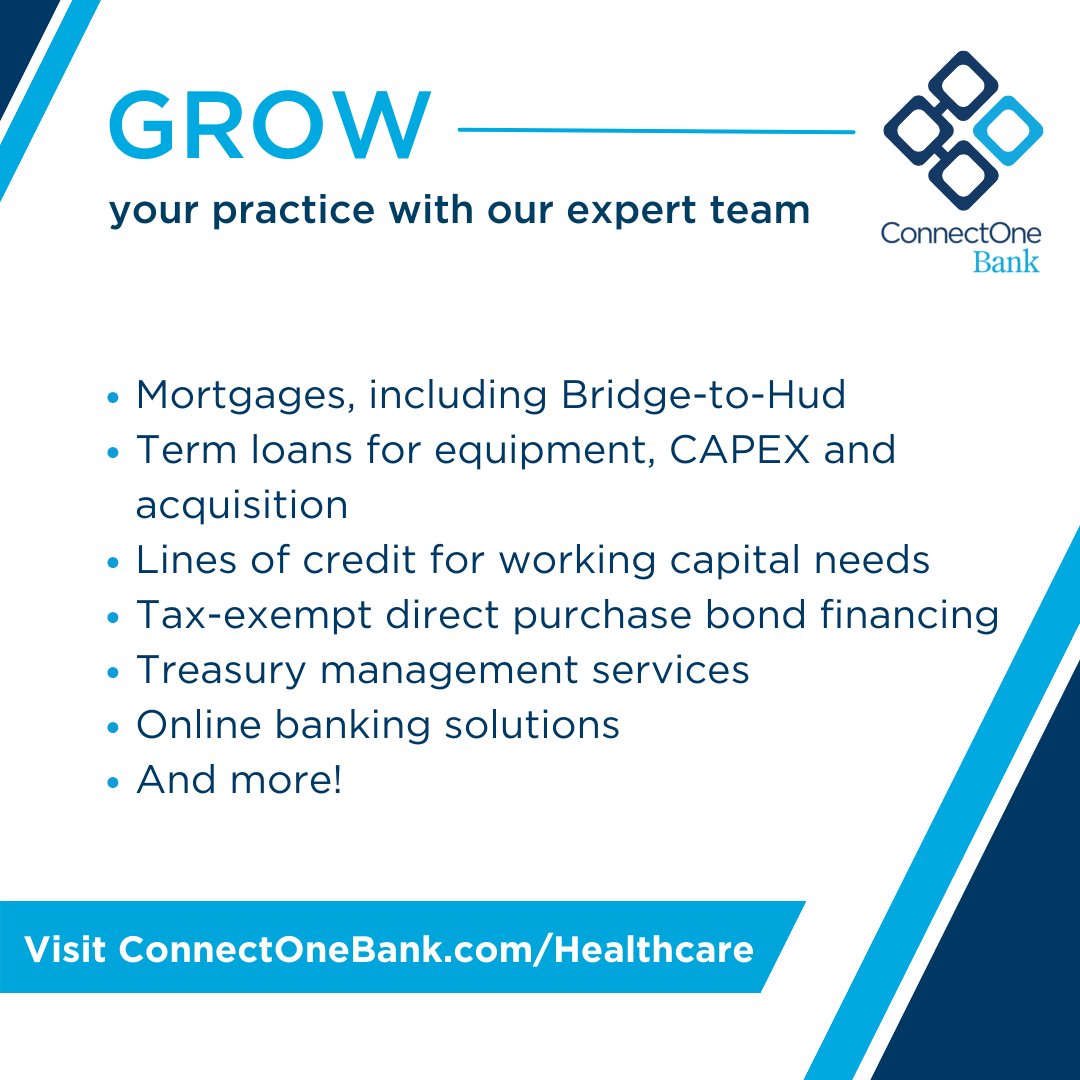 ConnectOneBank's tweet photo. Our newly dedicated Healthcare Commercial Banking Division is on-site at @Natl_Inv_Ctr #NICFALL22! Meet our team to learn how we can help with financing your #healthcare practice's needs. 

#seniorliving #business #banking #connectonebank https://t.co/e0n5XPUIJL
