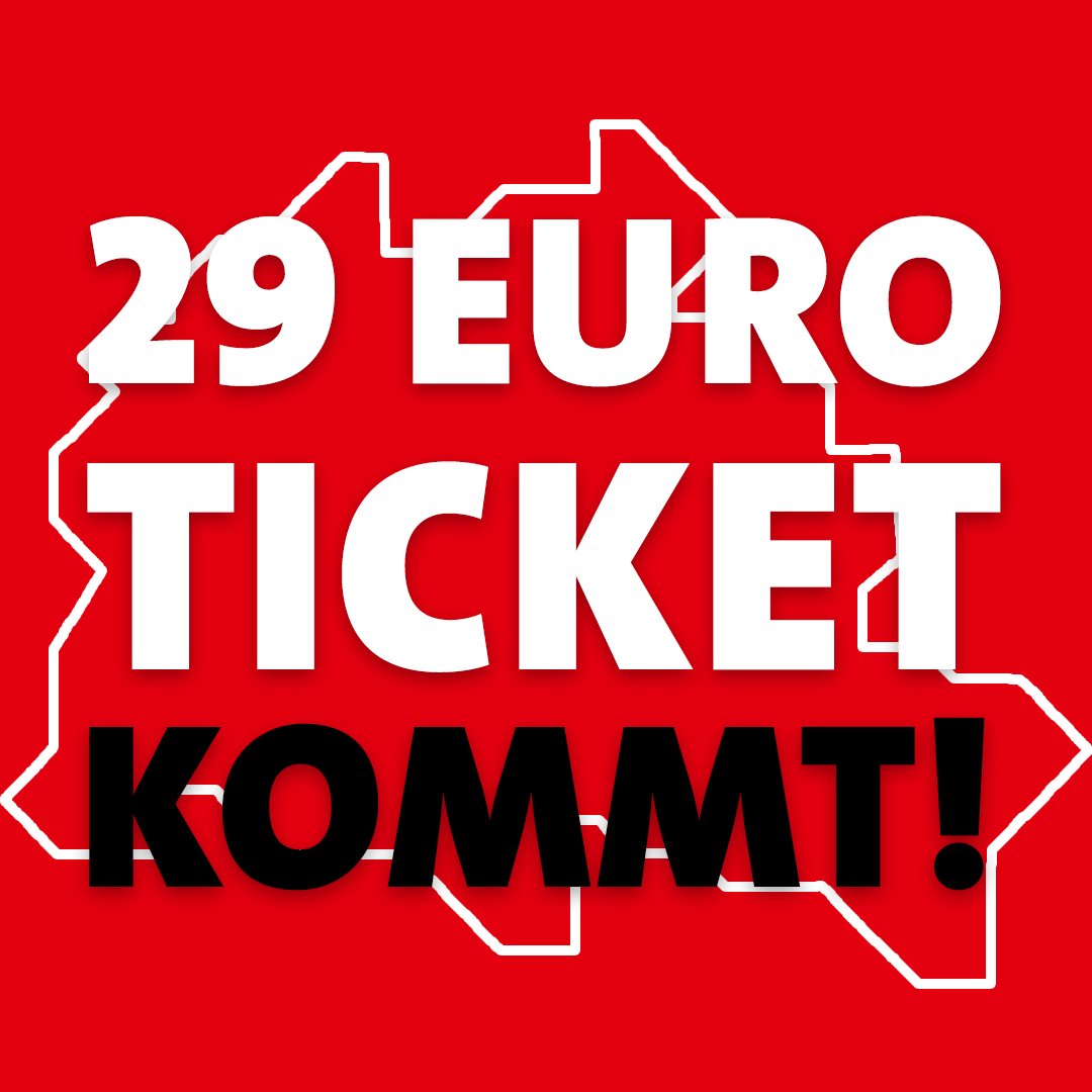 Das #29EuroTicket für Berlin kommt!
🚍 29 Euro/Monat für ganz Berlin (AB)
🚍 Für Oktober, November, Dezember 2022
🚍 Nur als Abonnement
Damit entlasten wir die Berliner*innen und überbrücken die Zeit, bis es 2023 ein bundesweites Nahverkehrsticket gibt.
#BerlinPacktDas