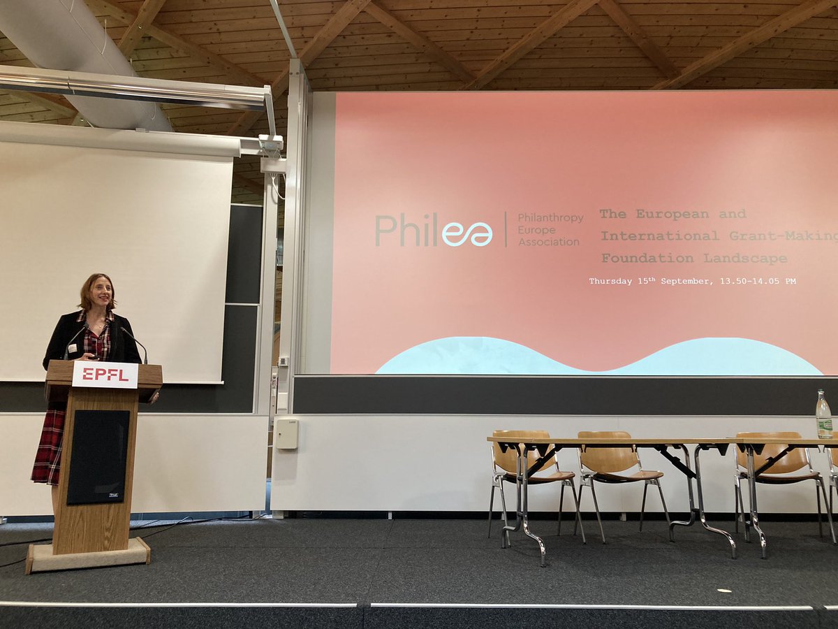 EPFL_ReO's tweet photo. Marta Lazarowicz @philea_eu on foundations being « diverse, resourceful and adaptable » #FoundationsDay @EPFL_en https://t.co/c8jTQPLhn2