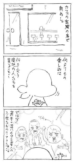 【海外雑日記】
窓際の席 
