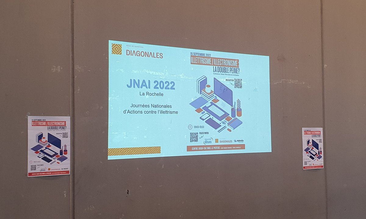 Illettrisme Illectronisme : la double peine ? Belle rencontre de mobilisation avec des acteurs en première ligne : merci <a href="/regiediagonales/">Régie de Quartiers Diagonales</a> et <a href="/Alphalia_form/">Alphalia</a> pour cette #Jnai. Le numérique a pris toute sa place dans le quotidien des personnes. Utilisons ce levier  déployons #duplex