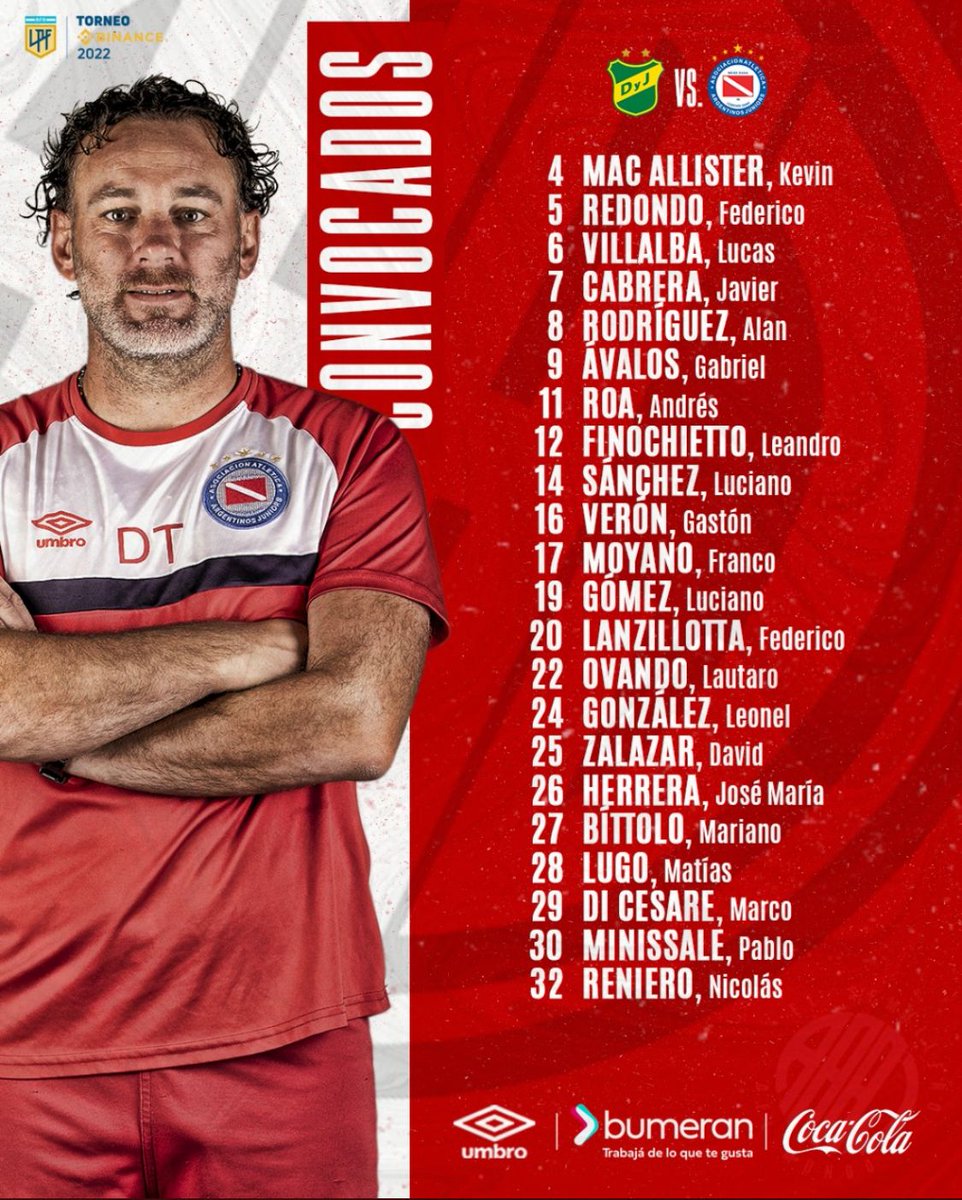 #AAAJ ⚽️ARGENTINOS'UN MAÇI VAR!!!!! 

🏆 <a href="/LigaAFA_Eng/">Liga Profesional Eng</a> 19. Hafta maçı
🆚 Defensa y Justicia
🏟️ Norberto “Tito” Tomaghello Stadı
⏱️ 🇹🇷 TSİ 01.00
⚖️ Luis Lobo Medina
📺 Türkiye yayını yok 
#️⃣ #VamosBicho