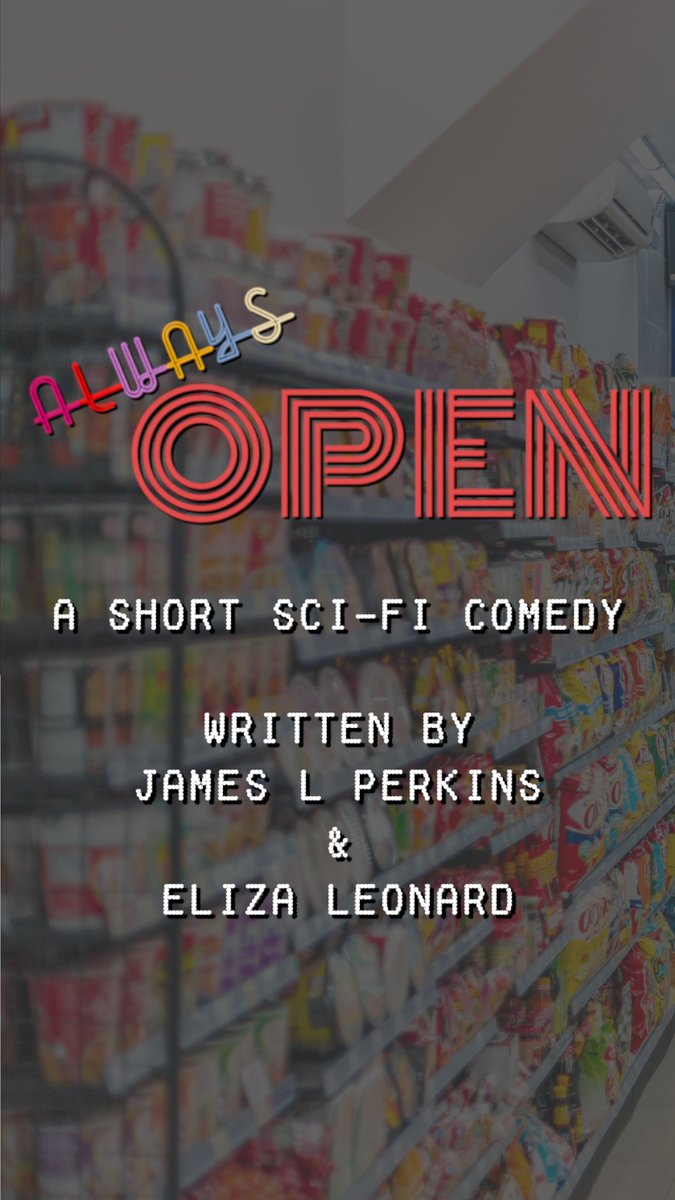 AltViewMovies's tweet photo. @RoseSpiderLize Next, Eliza (@RoseSpiderLize) is working with us again, this time in the form of co-writer in James L Perkinsβ (@Mijmeister) first co-writing project.
The Sci-Fi Comedy Short Film #AlwaysOpen is currently in development.
#AltViewProductions #Filmmaking #SciFi #Comedy https://t.co/P0TeswKKhN