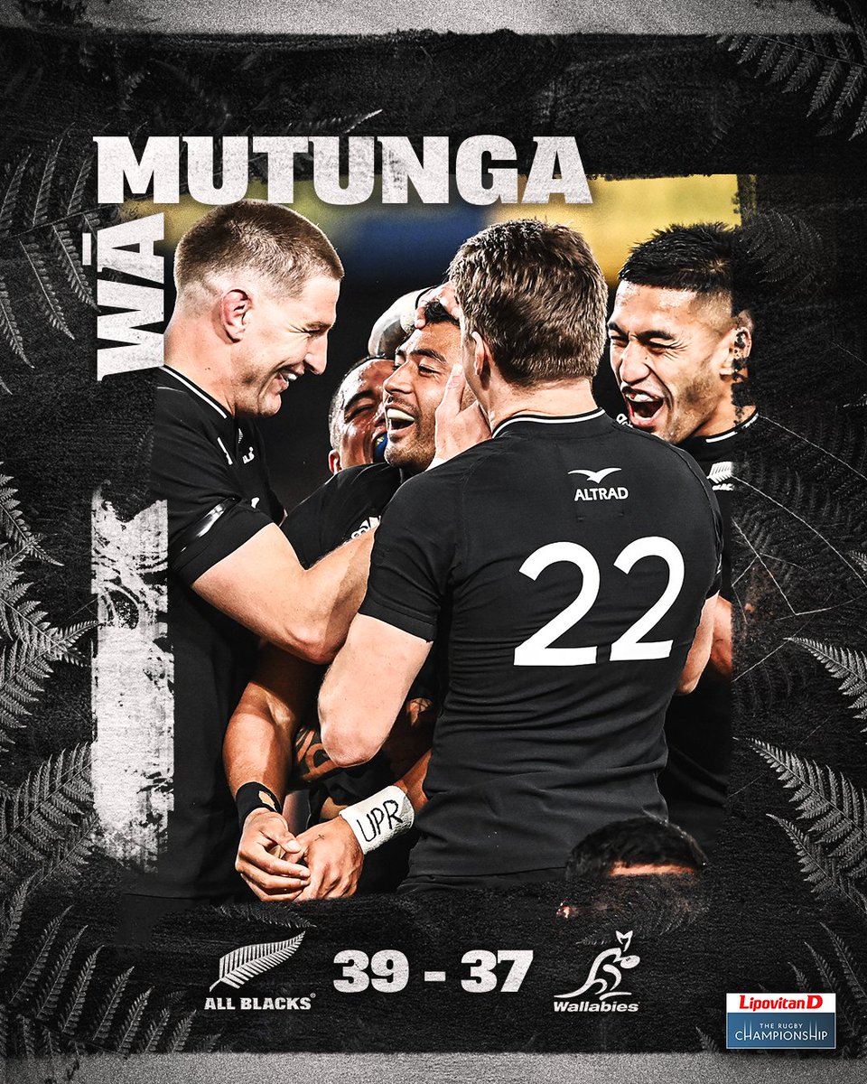 AllBlacks's tweet photo. Wā mutunga – Fulltime

WHAT. A. TEST. MATCH.

#AUSvNZL 🇦🇺🇳🇿 #TRC2022 https://t.co/g4UCihbJP3