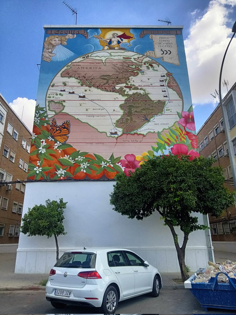 SantaLeonor13's tweet photo. Recordando a Luis, @LuisFRull , a propósito del artículo de @JFelixMachuca de hoy en @abcdesevilla 
#VCentenario #Circunnavegación #Elcano 

Paso por la calle Tarfia, levanto la mirada, hacia @alexdelbene y recuerdo a Luis, al que no conocí. https://t.co/1mK7BAFCg7