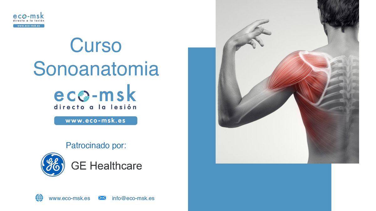 SETRADEORG's tweet photo. 🟠 25% de descuento para socios SETRADE en el curso ECOGRAFÍA-MSK, SONOANATOMÍA 🟠

Este curso de ecografía MSK para médicos está realizado por grandes profesionales: es muy práctico, tiene gran calidad de imágenes y está acreditado con 3 ECTS.

👉🏻 https://t.co/5n7pfZ93y5 https://t.co/4ziH6JxgUy