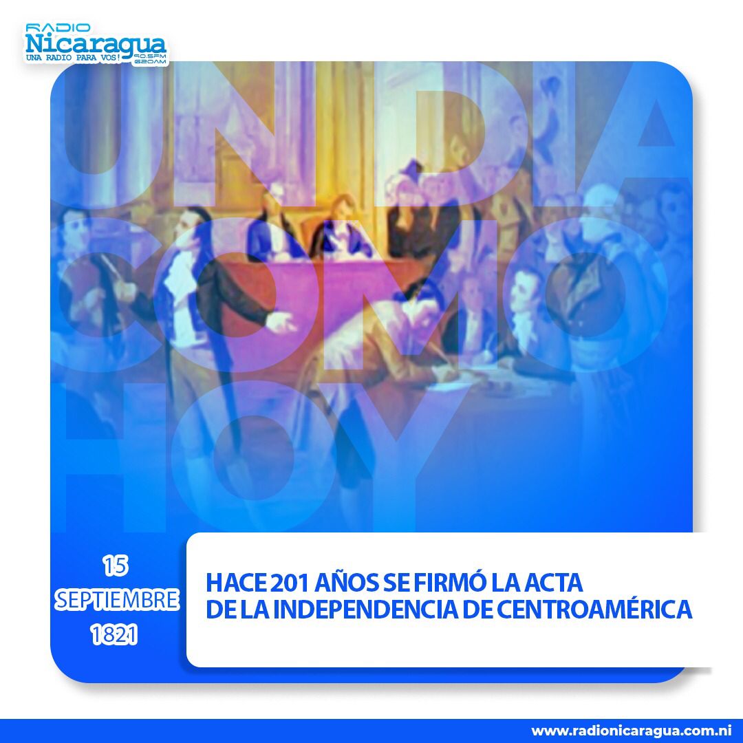 1821-2022 , son 201 años de la firma del Acta de Independencia de Centroamérica. Y Nicaragua defiende con el corazón y con el alma la Independencia y Soberania de la Patria.
<a href="/Anden1979/">Anden-Nacional</a> @FesitunNic <a href="/FEPDES/">FEPDES Nicaragua</a> <a href="/UNEN_Nacional/">UNEN - Nacional</a> 
<a href="/FetsaludM/">Fetsalud Managua</a> 
<a href="/FetsaludR/">FETSALUD RIVAS</a> 
<a href="/Andenmunijinot1/">Andenmunijinotega</a> 
<a href="/AOcotal/">Anden-Ocotal</a>