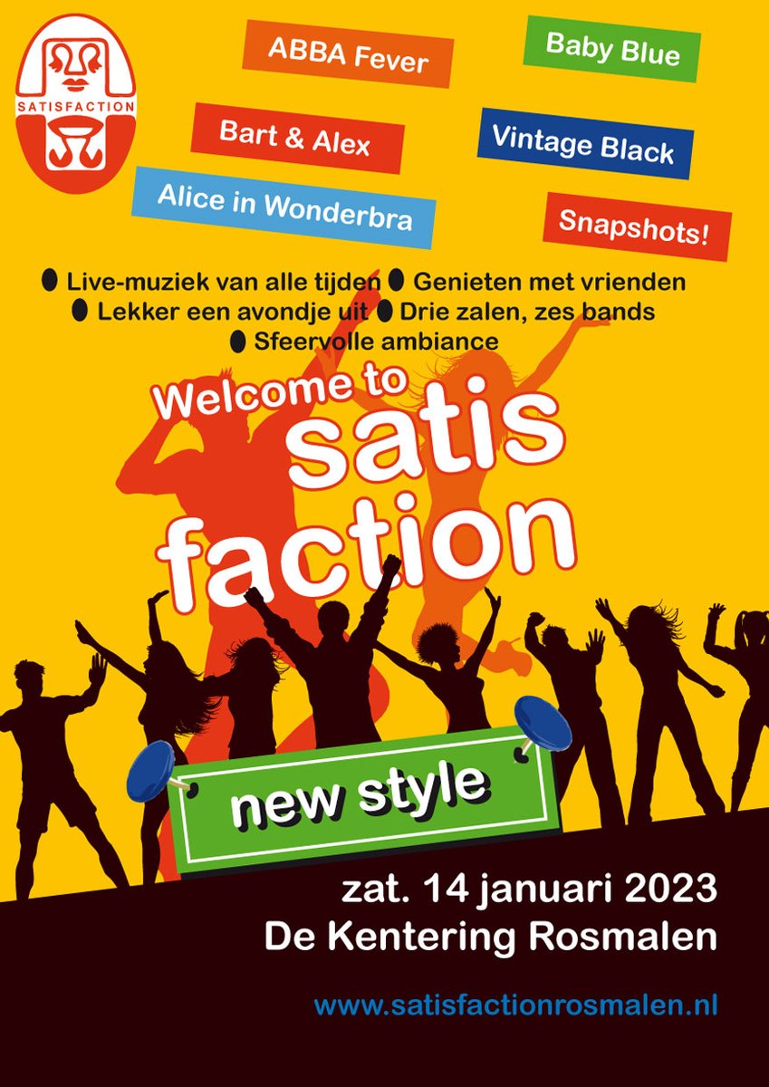 SatisfactionRo2's tweet photo. Kaartreservering voor Welcome to Satisfaction (zat 14 jan 2023) kan weer! Ga naar https://t.co/BX7hTBD37Q https://t.co/UtvFDXKefp