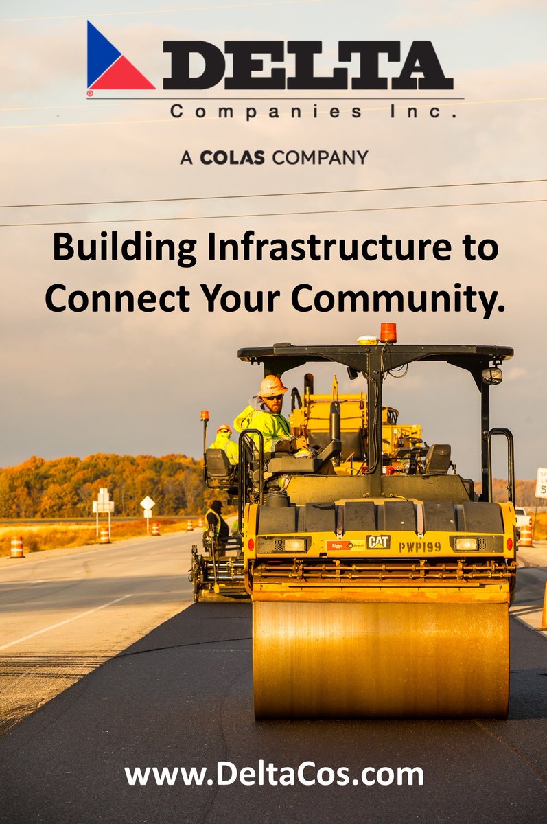 DeltaCompanies's tweet photo. "Building Infrastructure to Connect YOUR Community"
That's what we do!
Learn more at https://t.co/uytwBaOAb0.
#DeltaCos #AsphaltPaving #Aggregates #AsphaltEmulsions #AsphaltDelivers #AsphaltPerforms #DeltaROCKS https://t.co/twaZ49uE30