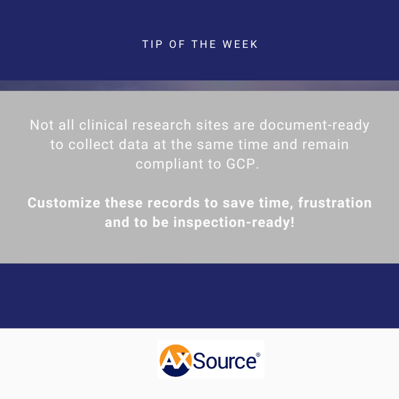 AxSource_Inc's tweet image. Be prepared! Check out this tip for GCP! #AXSource #clinicaloperations