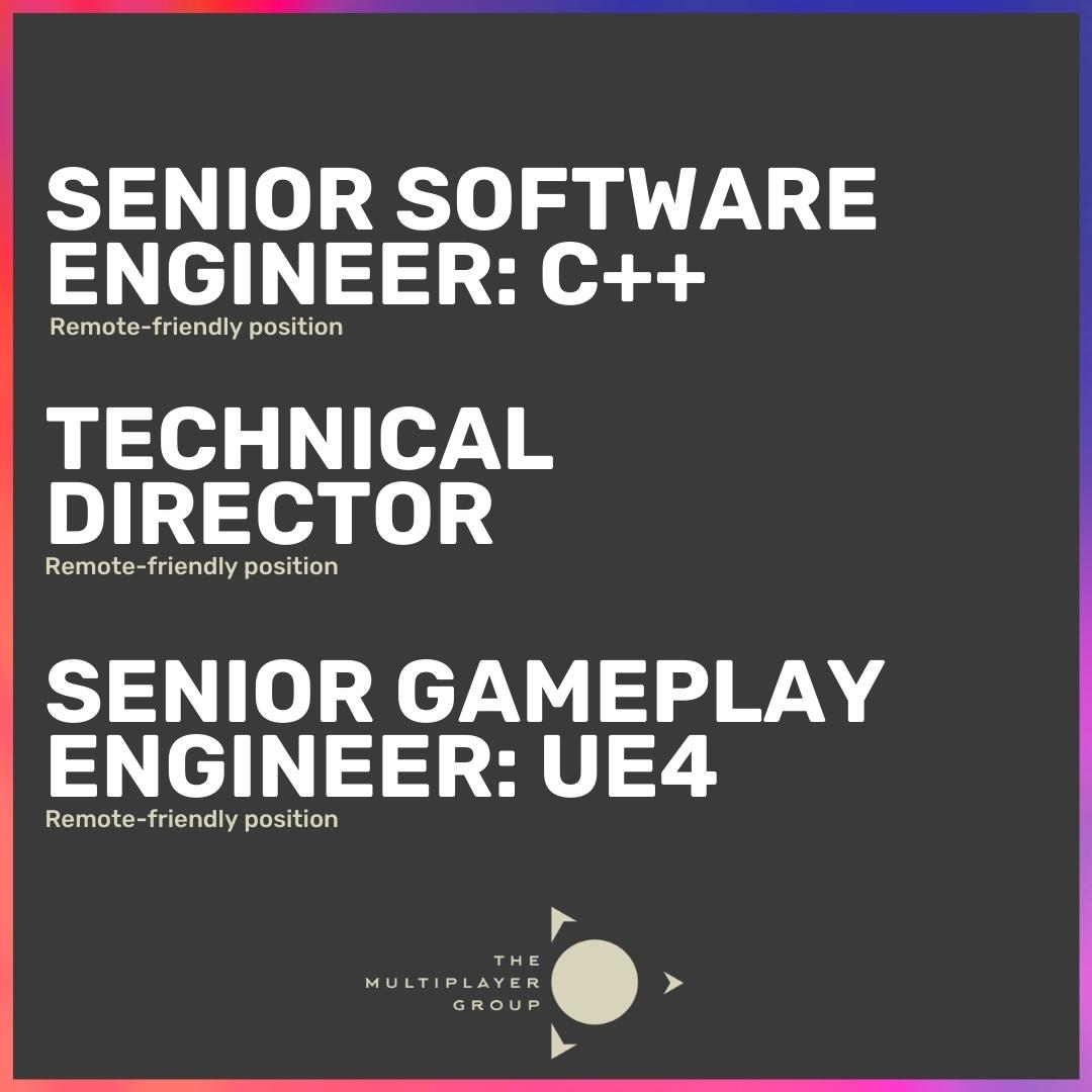 multiplayerdev's tweet photo. Want to join a highly talented team to make #AAA games? We're working on the biggest and best titles in the world, and we'd love to hear from you! Visit our #careers page to find out more. #wearemultiplayer #gameplayengineers #ue4 #technicaldirectors #c++ https://t.co/22Tj1jgoeC https://t.co/jGD7VKigST
