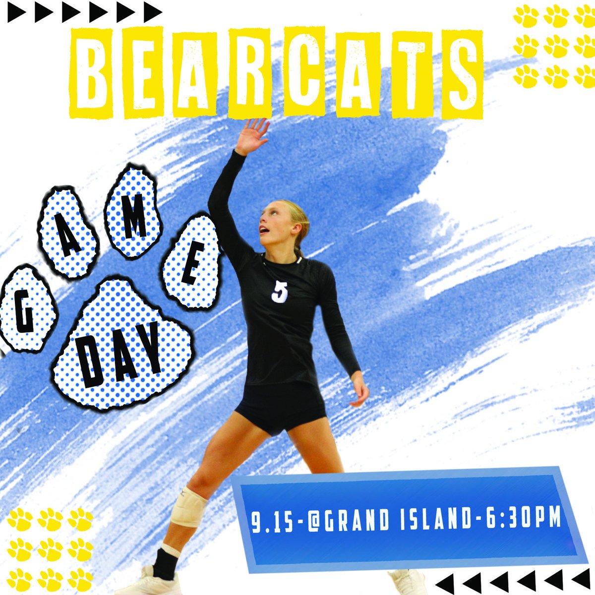 KearneyBearcats's tweet photo. 🏐Rivalry game on the road🏐
@khsvolleyball vs Grand Island
⏰ 6:30pm
📍 Grand Island Senior High School
📺https://t.co/bkDlmjpbg3 https://t.co/oaGmwQwPLC
