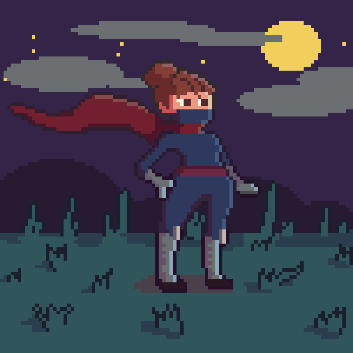 pexbitgalary's tweet photo. The Night art07. GO ninja!

#pixelart  #pixel #nftart #NFTCommunity https://t.co/cFUcuRGXWs