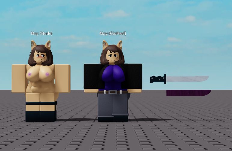 caleb_stuff's tweet photo. #rr34 Oh look. The funny model update. Yay.

(To be honest, that machete was originally a free model, so I figured I had to remodel that as well.) https://t.co/73G5nirAJj