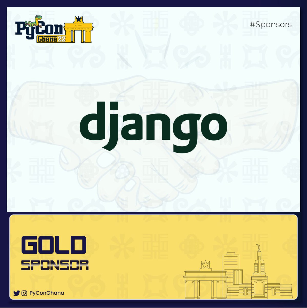 PyconGhana's tweet image. We are pleased to announce @djangoproject as a Gold #Sponsor of #PyConGhana22! 🎉🎉🎉
The goal of the DSF is to promote, support, and advance its open-source project: in this case, the Django Web framework.
🔗bit.ly/PG22-DSF
#PyConGhana2022 #Python #PyConGhana