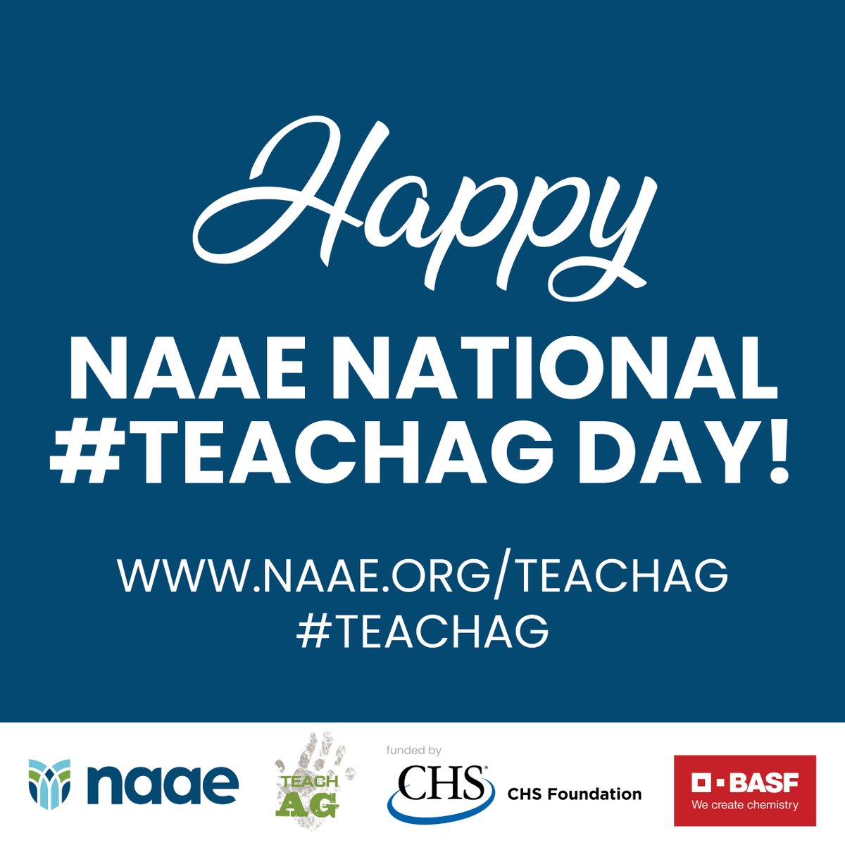 Teach_Ag's tweet photo. It's NAAE National #TeachAg Day! NAAE wants to express our sincere gratitude for YOU. Our team inspired by your grit, determination, and commitment to our profession. Thank you for making magic happen every day in our schools and communities. Happy NAAE National #TeachAg Day! https://t.co/wVo8clR72g
