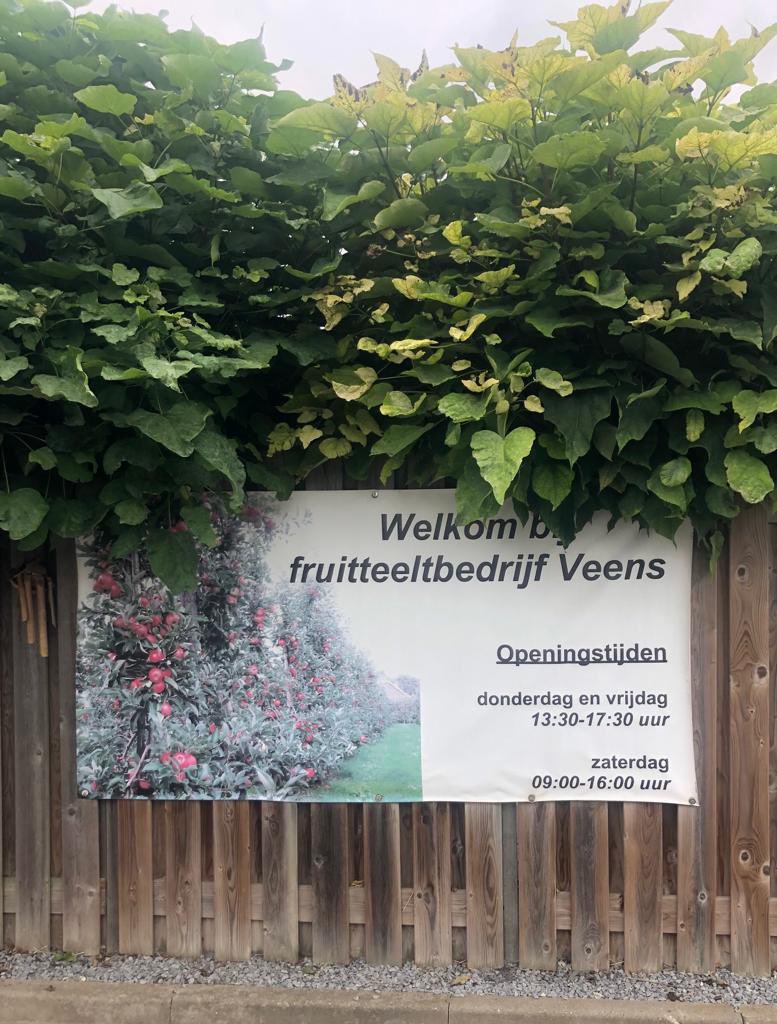 BurgmOverbetuwe's tweet photo. Een bezoek gebracht aan fruitteeltbedrijf #Veens in #Slijk-Ewijk, die 24 ha boomgaard met appels en peren hebben. Leuk gesprek gehad en een mooie rondleiding over het bedrijf en door de boomgaarden 🍎🍐 @Gem_Overbetuwe #Betuwe #oogsttijd https://t.co/BWIGslPQqt