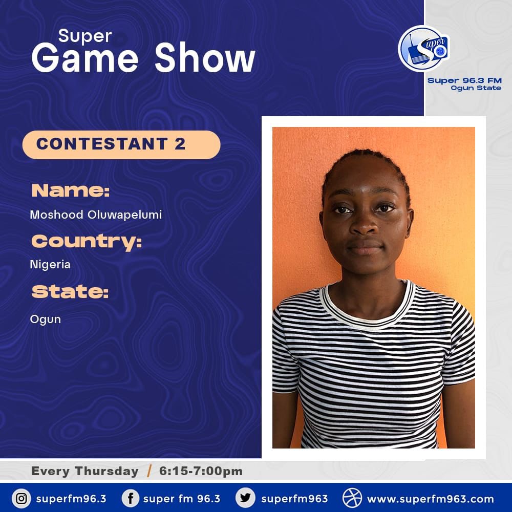 Superfm963's tweet photo. Lucky Contestants on Today's Edition of 𝗦𝗨𝗣𝗘𝗥 𝗚𝗔𝗠𝗘 𝗦𝗛𝗢𝗪 on @Superfm963 with @rarebird_arewa
Every Thursday
6:15-7PM
#game #money #supergameshow #Reels #radio #radioplugng #brodashaggi #BBNaija7 #reginaldaniel #fyp #Giveaway #freemoney @BalogunAyodeji6 @patoe_gallant https://t.co/2zhd7Racl1