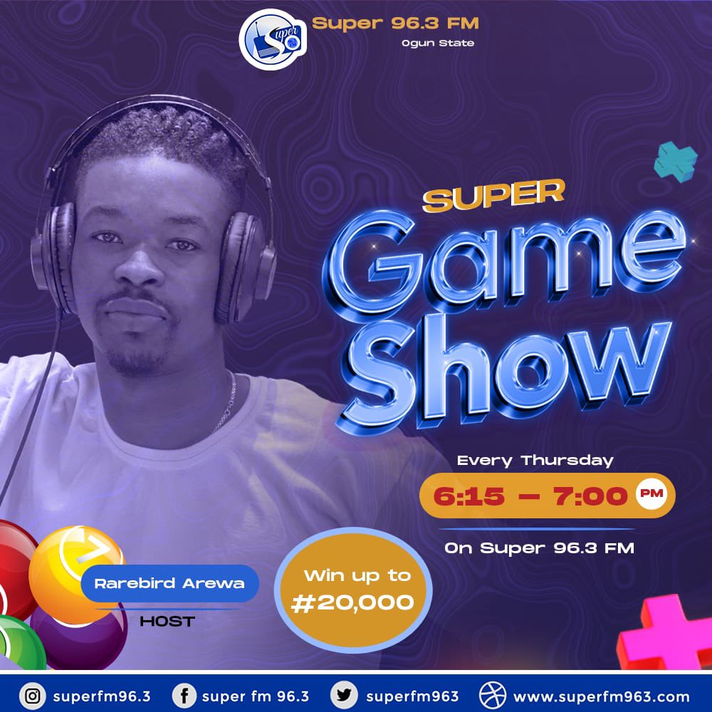 Superfm963's tweet photo. Lucky Contestants on Today's Edition of 𝗦𝗨𝗣𝗘𝗥 𝗚𝗔𝗠𝗘 𝗦𝗛𝗢𝗪 on @Superfm963 with @rarebird_arewa
Every Thursday
6:15-7PM
#game #money #supergameshow #Reels #radio #radioplugng #brodashaggi #BBNaija7 #reginaldaniel #fyp #Giveaway #freemoney @BalogunAyodeji6 @patoe_gallant https://t.co/2zhd7Racl1