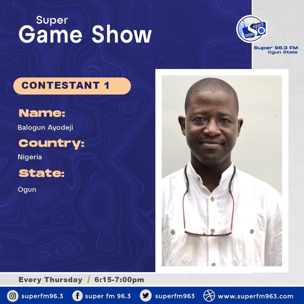 Superfm963's tweet photo. Lucky Contestants on Today's Edition of 𝗦𝗨𝗣𝗘𝗥 𝗚𝗔𝗠𝗘 𝗦𝗛𝗢𝗪 on @Superfm963 with @rarebird_arewa
Every Thursday
6:15-7PM
#game #money #supergameshow #Reels #radio #radioplugng #brodashaggi #BBNaija7 #reginaldaniel #fyp #Giveaway #freemoney @BalogunAyodeji6 @patoe_gallant https://t.co/2zhd7Racl1